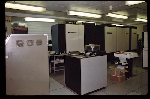 The Level-66 dual processor system in what is the present Computer Room