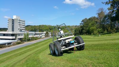 Early trials for the Idris robot around the campus.