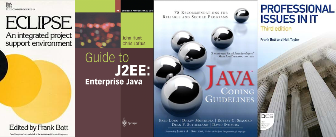 Images of some books produced be members of the software engineering team.